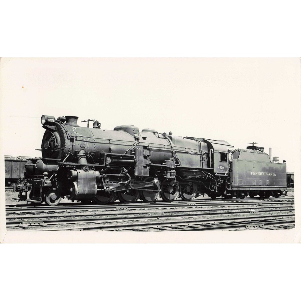 RPPC Pennsylvania Railroad Steam Locomotive 4579 PRR Tender Real Photo Postcard